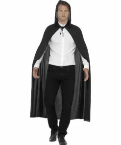 Smiffys Adult Black Hooded Cape