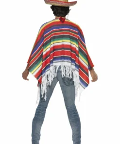 Smiffys Mexican Woven Poncho Mensc