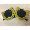 Tomfoolery Lucky Horse Shoe Gold Glitter Glasses