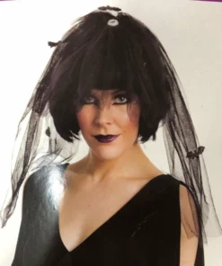 Tomfoolery Black Veil With Bats Hats & Headwear