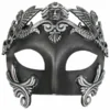 Tomfoolery Masks NICHOLAS Roman Black & Silver Eye Mask