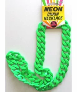 Allen Trading Neon Chain Necklace-Asst Colours 1980's