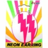 Allen Trading Neon Lightning Earrings-Asst Colours 1980's