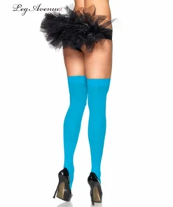 Tomfoolery Blue Opaque Thigh Highs
