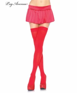 Tomfoolery Oktoberfest Red Opaque Nylon Thigh Highs