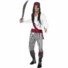 Smiffys Pirate Man Costume - Stripe