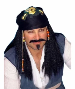 Carnival Products Pirate Captain Wig With Bandanna