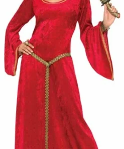 Tomfoolery Ladiesc Red Medieval Sorceress Costume - Dr Toms