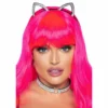 Tomfoolery Animals Rhinestone Cat Ear Headband & Choker - Leg Avenue