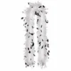 Balloon Agencies Roaring 20's White Feather Boa With Black Feathers 1920's