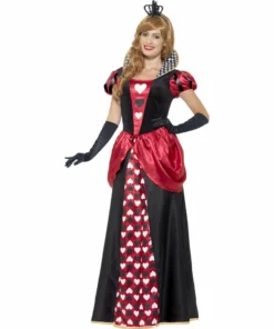 Smiffys Ladiesc Royal Red Queen Ladies Long Costume