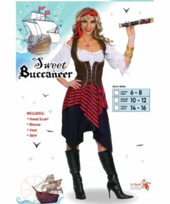 Tomfoolery Sweet Pirate Buccaneer Ladies Costume Ladiesc