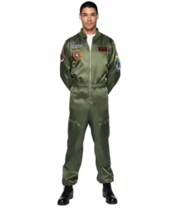 Tomfoolery Mensc Top Gun Parachute Flight Suit Costume