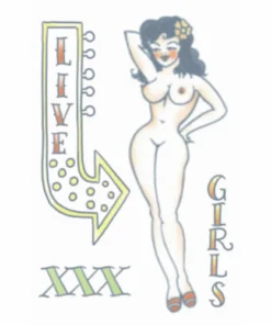 Carnival Products Tinsley FX Temp Tattoo - 1950's Pin Up Girl Accessoriesc