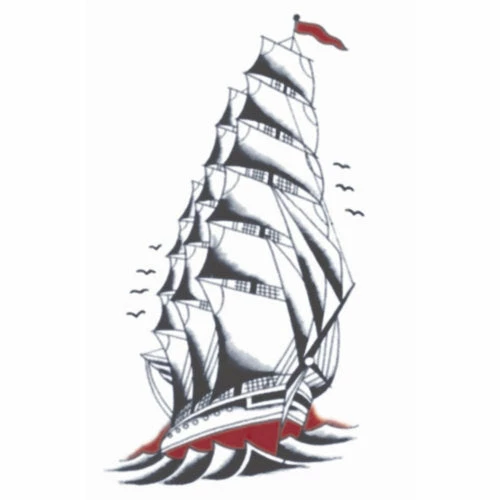 Carnival Products Tinsley FX Temp Tattoo - 1920 Sailor Ship Tattoos