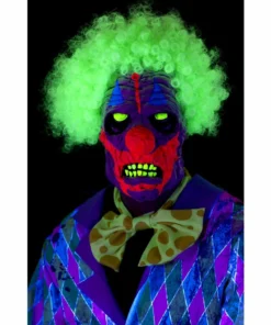 Smiffys UV Black Light Clown Mask Circus & Clowns