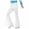 Smiffys Mensc Flared Trousers White - Mens 1 Smiffys Mensc Flared Trousers White - Mens