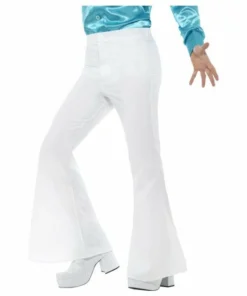 Smiffys Mensc Flared Trousers White - Mens