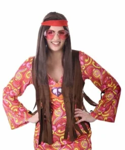 Tomfoolery Womens Brown Hippie Wig