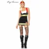 Tomfoolery Backdraft Babe Garter Fireman Dress-Leg Avenue