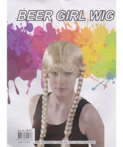 Trademart Oktoberfest Beer Girl Blonde Plaits Wig