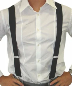 Tomfoolery Black/Red Gangster 1920s Braces