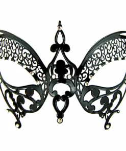 Swedia's Accessoriesc Metal Masquerade Mask - Black Butterfly