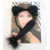 Trademart Black Cat Ears Headband With Tail