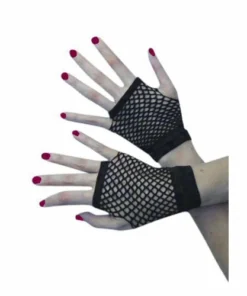 Carnival Products Gloves Fishnet Black 1980's