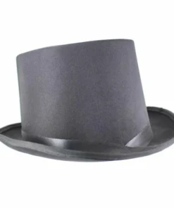 Trademart Black Satin Top Hat Accessoriesc