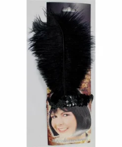Trademart Black Twenties Flapper Headband Accessoriesc