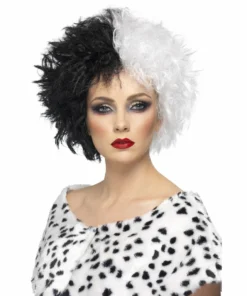 Smiffys 1960's Black And White Evil Madame Wig