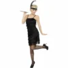 Smiffys Ladiesc Black Flapper Dress