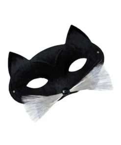Smiffys Black Cat Mask With Whiskers Animals Accessories