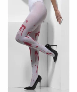 Smiffys Blood Splattered Print Opaque Tights Accessoriesc