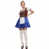Smiffys Dirndl Brown And Blue Costume
