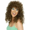 Smiffys 1980's Boogie Babe Wig (Brown)