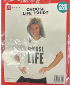 Smiffys 80s Choose Life T-Shirt