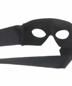 Tomfoolery PIMPERNEL With Ties Large Black Eye Mask Accessoriesc