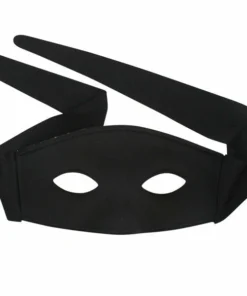 Tomfoolery Accessoriesc ZORRO With Ties Large Black Eye Mask