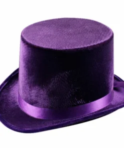 Tomfoolery Lincoln Top Hat Velvet - Purple Hats & Headwear