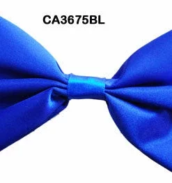 Swedia's Satin Bow Tie - Blue Suspenders & Ties