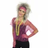 Smiffys 80s Lace Net Top, Gloves And Headband Set