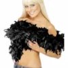 Smiffys Black Deluxe Feather Boa 1920's