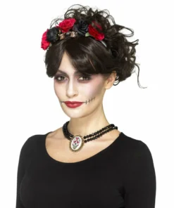 Smiffys Mexican Day Of The Dead Beaded Choker