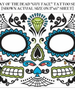 Forum Novelties Day Of The Dead Facial Tattoos - Male Accessoriesc