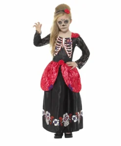 Smiffys Girls Costumes Deluxe Day Of The Dead Costume - Girls