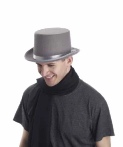 Forum Novelties Deluxe Grey Top Hat Hats & Headwear