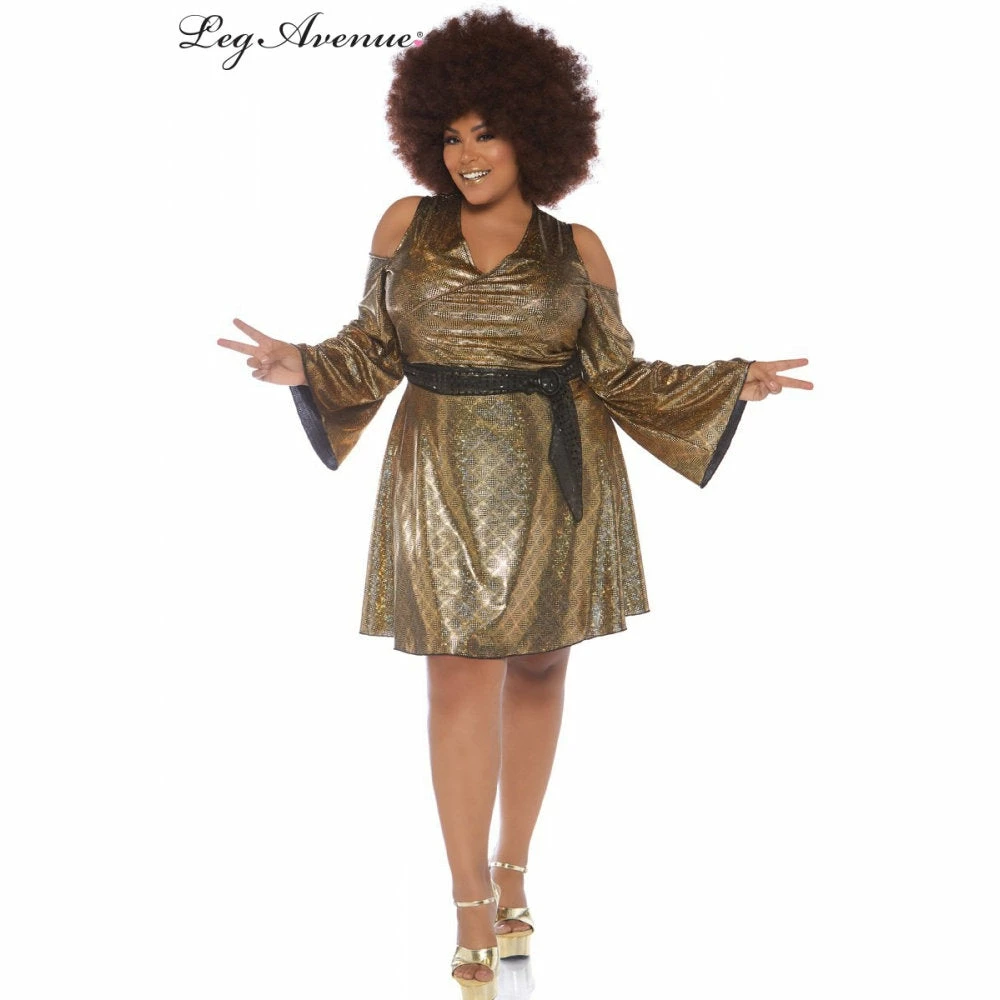 Tomfoolery Disco Diva Doll Costume By Leg Avenue - Plus 3 Tomfoolery Disco Diva Doll Costume By Leg Avenue - Plus