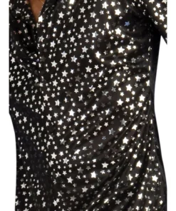 Rubie's Deerfield 70s Disco Shirt - Silver Stars - Adult Mensc